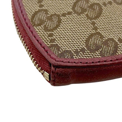Gucci Coin Case Beige Gold GG Canvas