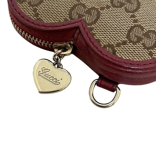 Gucci Coin Case Beige Gold GG Canvas