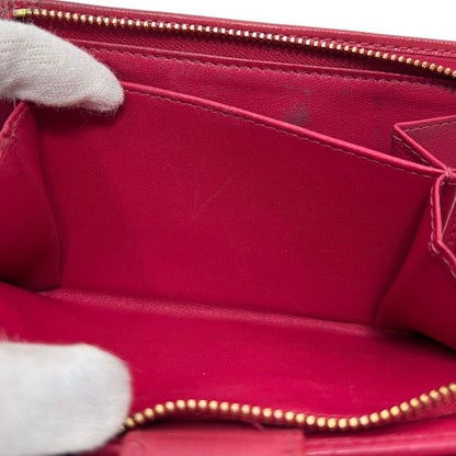 Prada Bifold Wallet Pink Peonia Folding Leather