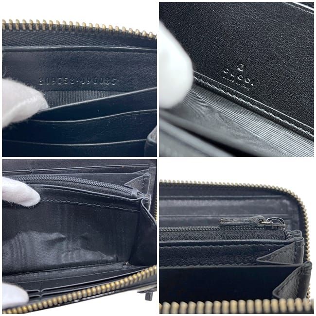 Gucci Zip Around Wallet Black Microshima