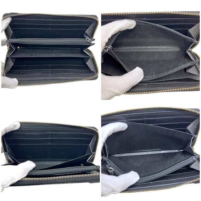 Gucci Zip Around Wallet Black Microshima