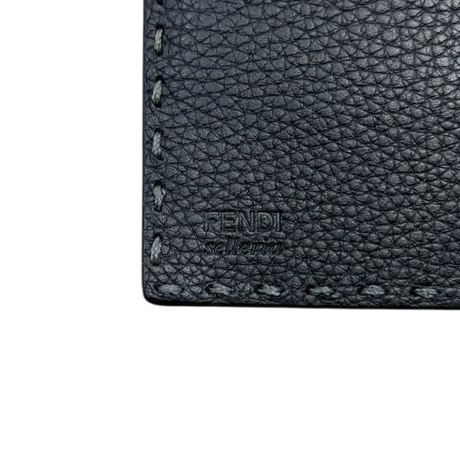 Fendi Bifold Wallet Gray Leather