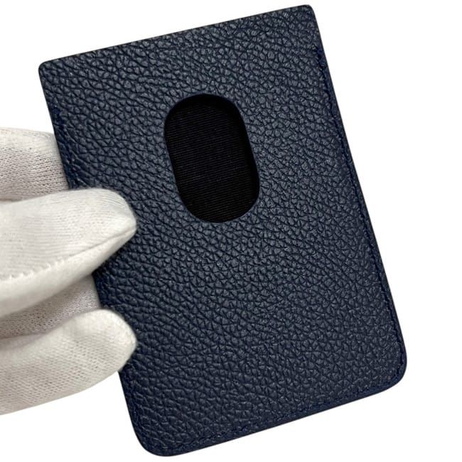 Balenciaga Magnet Card Case Navy Dark Blue