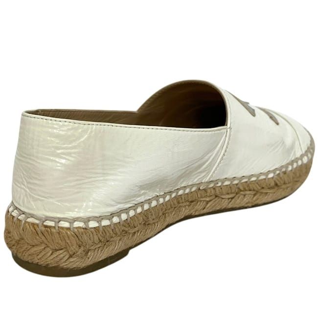Chanel Espadrilles White CC Logo