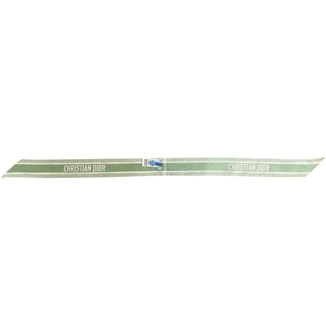 Dior Ribbon Scarf Mitzah White Light Green