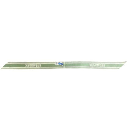 Dior Ribbon Scarf Mitzah White Light Green