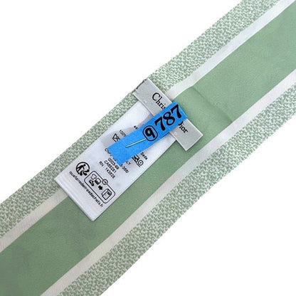 Dior Ribbon Scarf Mitzah White Light Green