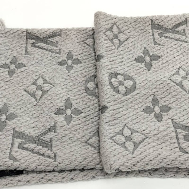 Louis Vuitton Echarpe Logo Mania Scarf Monogram Wool Silk