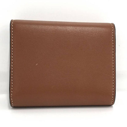 Celine Compact Wallet Small Triomphe Leather Brown Gold