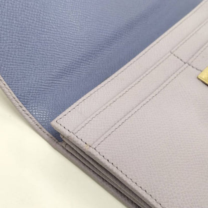 Bvlgari Continental Wallet Leather Purple