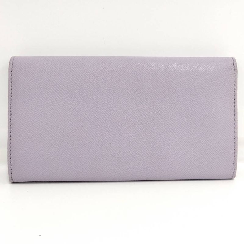 Bvlgari Continental Wallet Leather Purple
