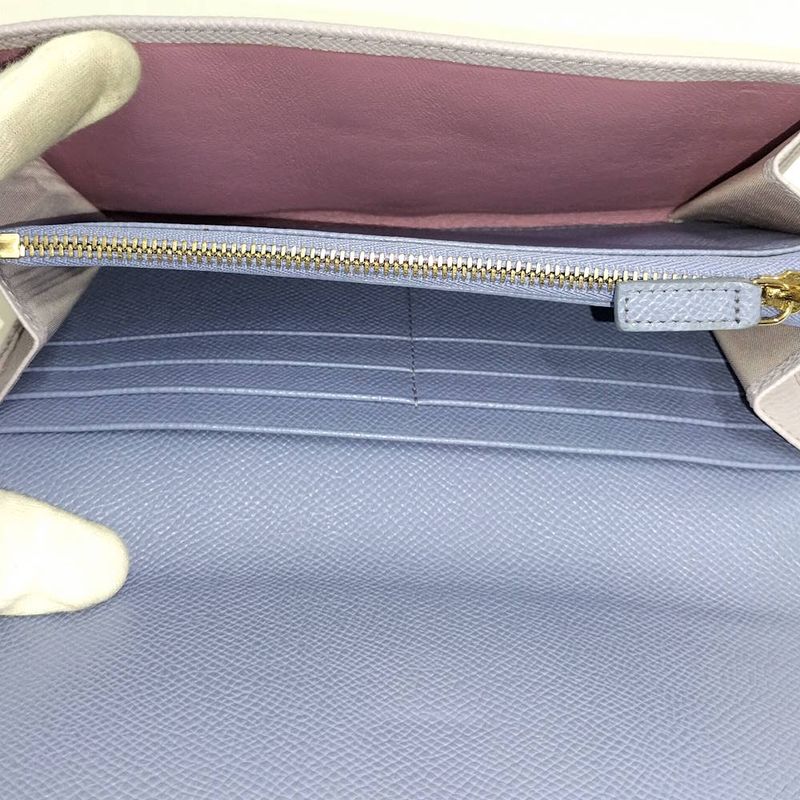 Bvlgari Continental Wallet Leather Purple