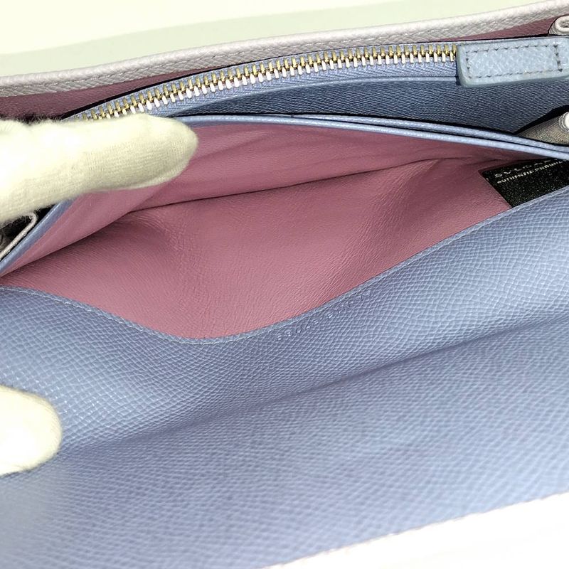 Bvlgari Continental Wallet Leather Purple