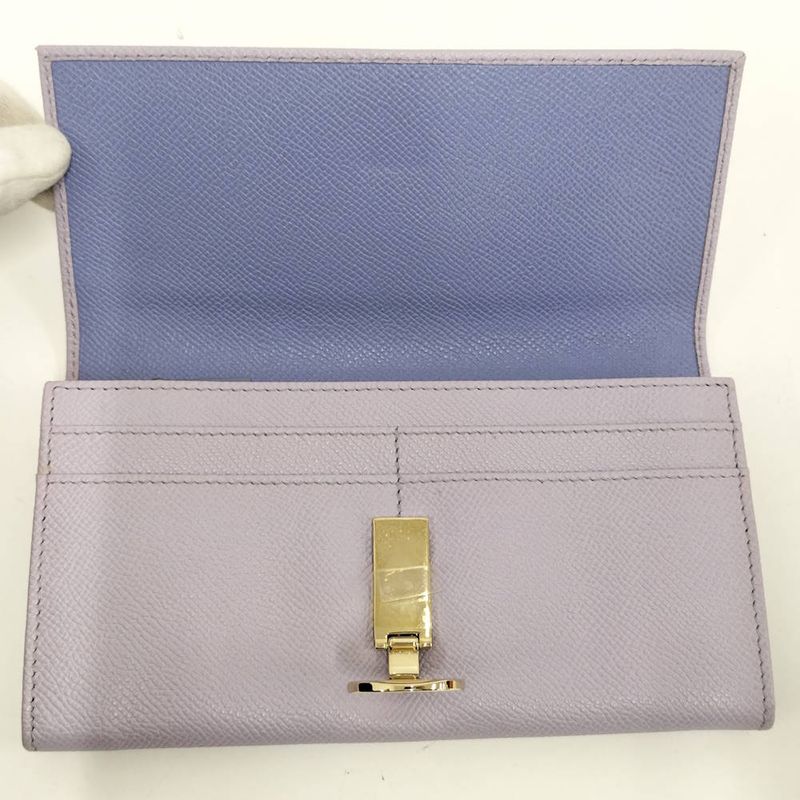 Bvlgari Continental Wallet Leather Purple