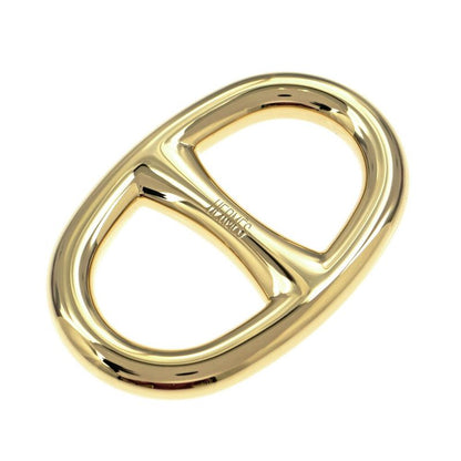Hermes Scarf Ring Chaine D'ancre Perma Brass Gold Color Necklace Style Pendant