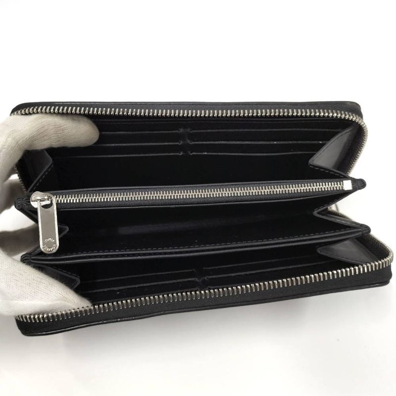 Louis Vuitton Zippy Wallet Mahina Monogram Noir Black