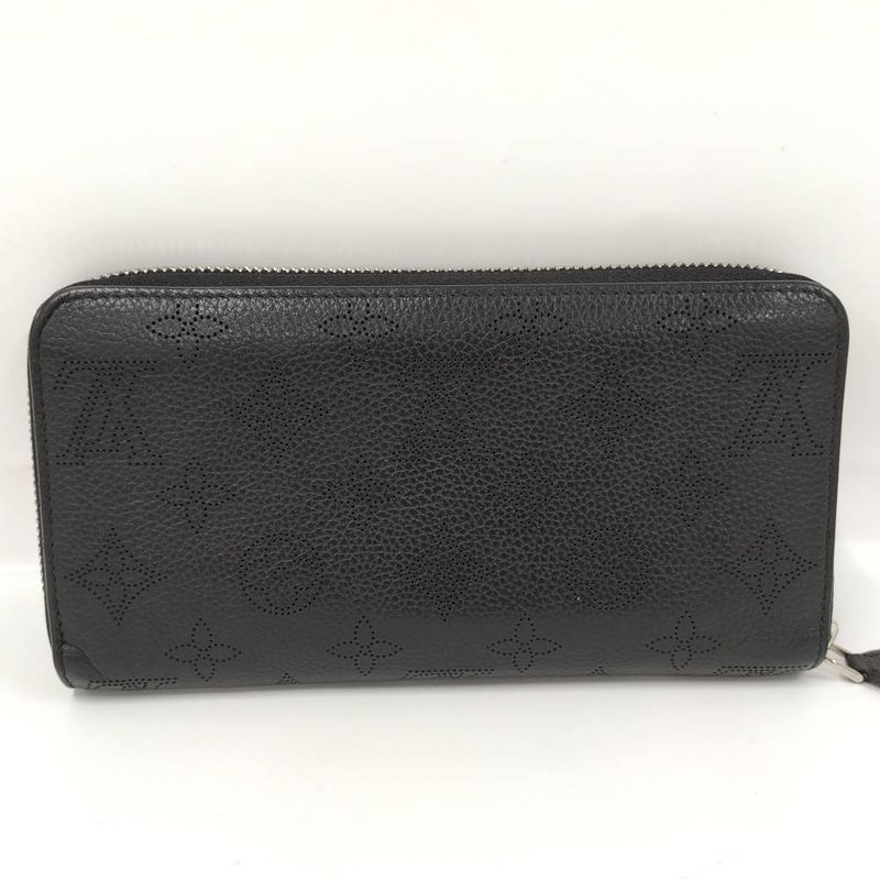 Louis Vuitton Zippy Wallet Mahina Monogram Noir Black