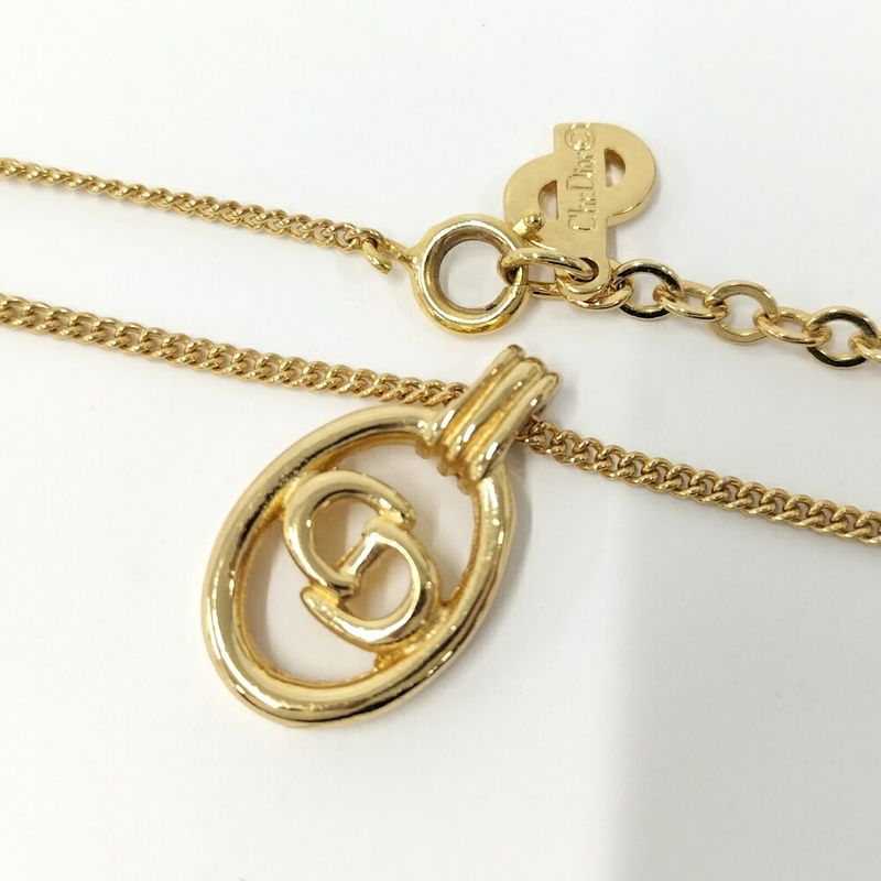 Dior Necklace Cdlogo Plated Gold