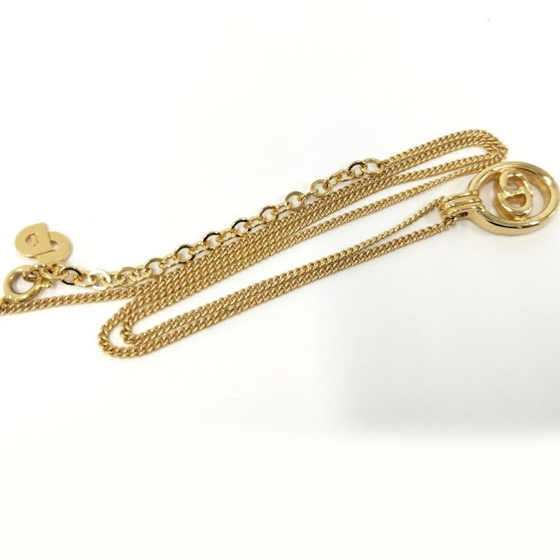 Dior Necklace Cdlogo Plated Gold