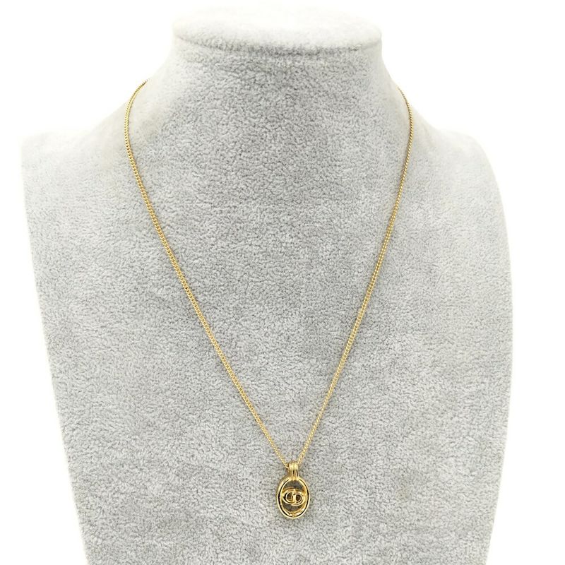 Dior Necklace Cdlogo Plated Gold