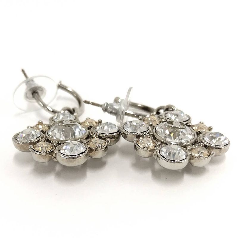 Chanel Earrings Line Stone CC Logo