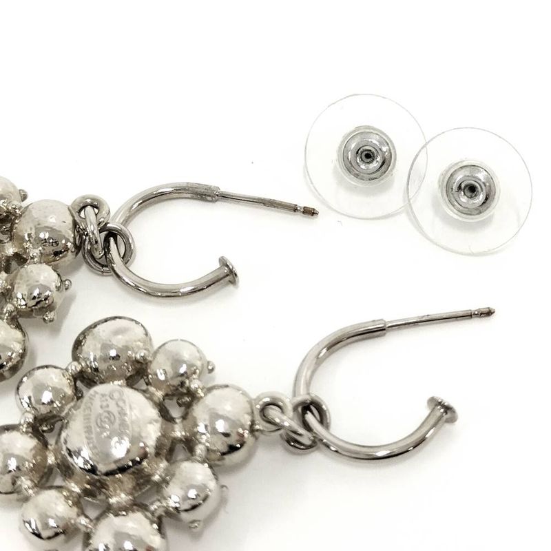 Chanel Earrings Line Stone CC Logo