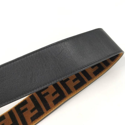 Fendi Shoulder Strap Fflogo Velour Brown