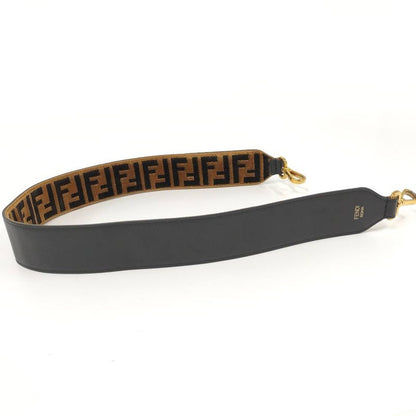 Fendi Shoulder Strap Fflogo Velour Brown