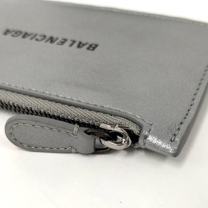 Balenciaga Coin Case Fragment Leather Silver