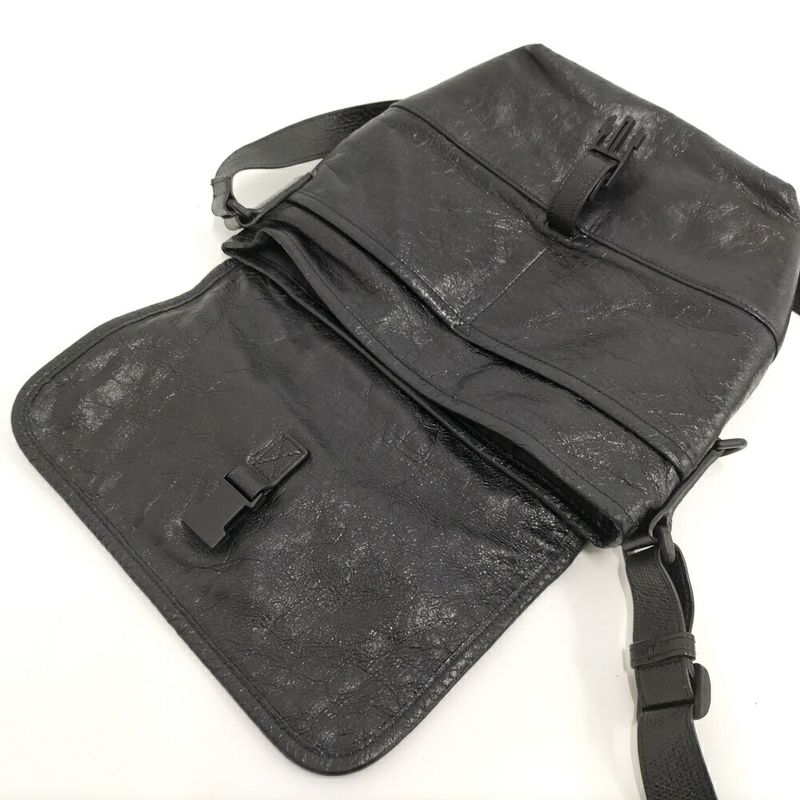 Balenciaga Adidas Collaboration Shoulder Bag Leather Black