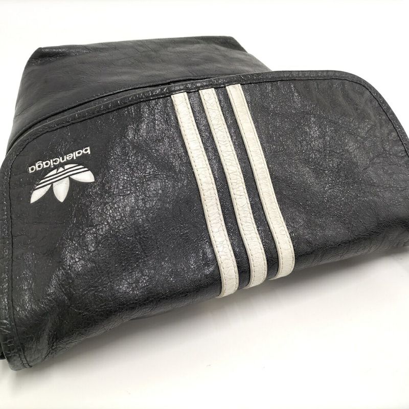 Balenciaga Adidas Collaboration Shoulder Bag Leather Black