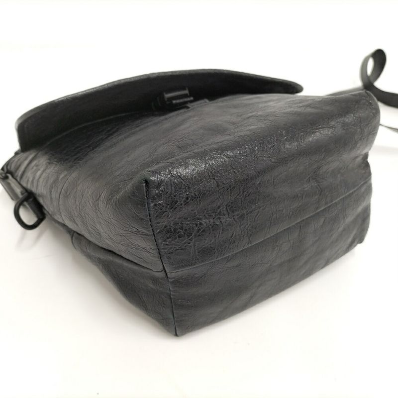 Balenciaga Adidas Collaboration Shoulder Bag Leather Black