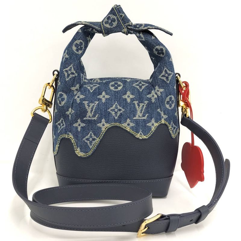 Louis Vuitton 2-Way Shoulder Bag Japanese Cruiser Monogram Denim Blue