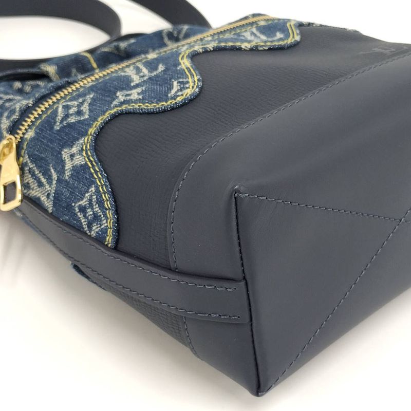 Louis Vuitton 2-Way Shoulder Bag Japanese Cruiser Monogram Denim Blue