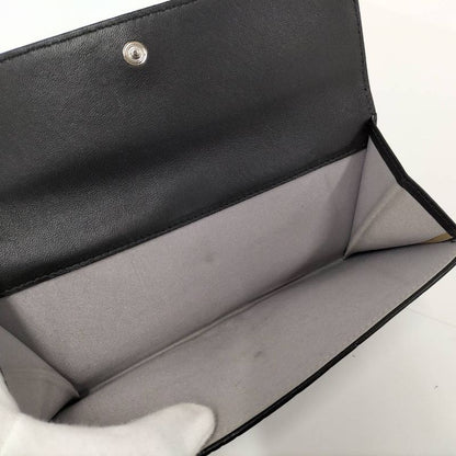 Chanel Camellia Bifold Wallet Leather Black