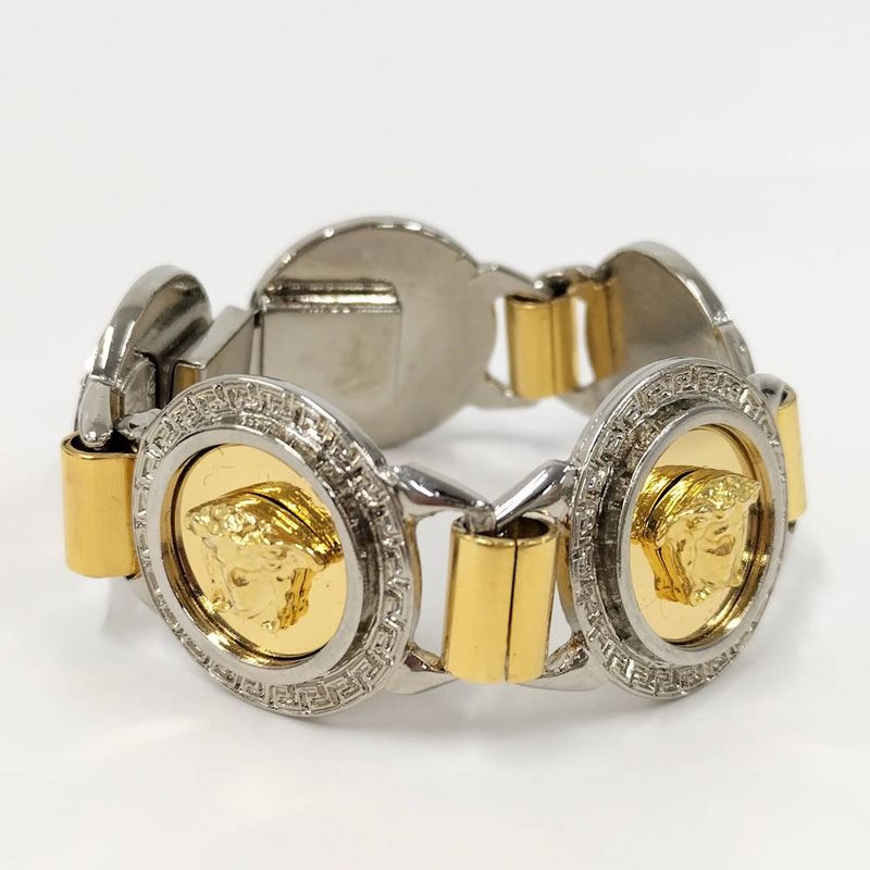 Versace Gianni Bracelet Plated Silver Gold