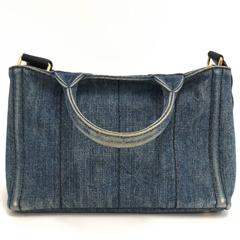 Prada Canapa Tote Denim Blue