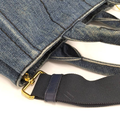 Prada Canapa Tote Denim Blue