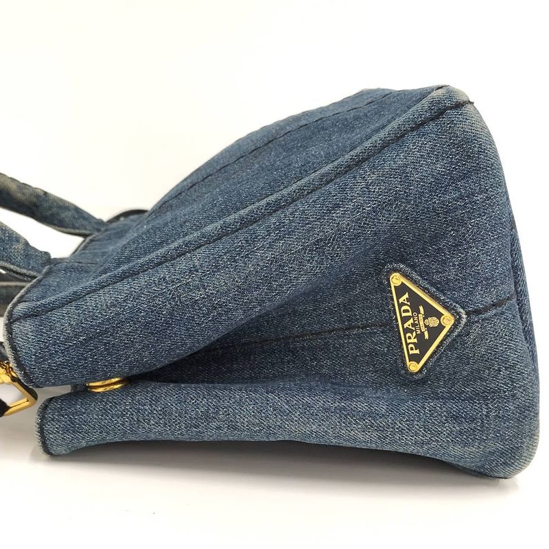 Prada Canapa Tote Denim Blue