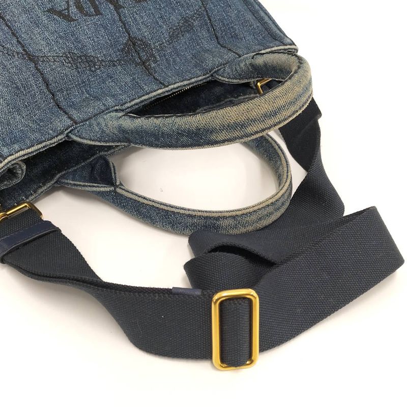 Prada Canapa Tote Denim Blue