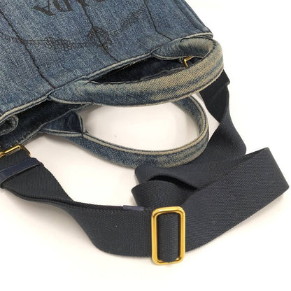 Prada Canapa Tote Denim Blue