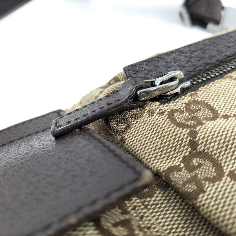 Gucci Belt Bag GG Canvas Leather Brown
