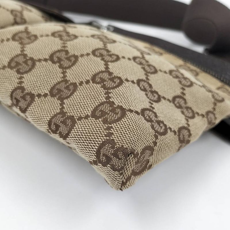 Gucci Belt Bag GG Canvas Leather Brown