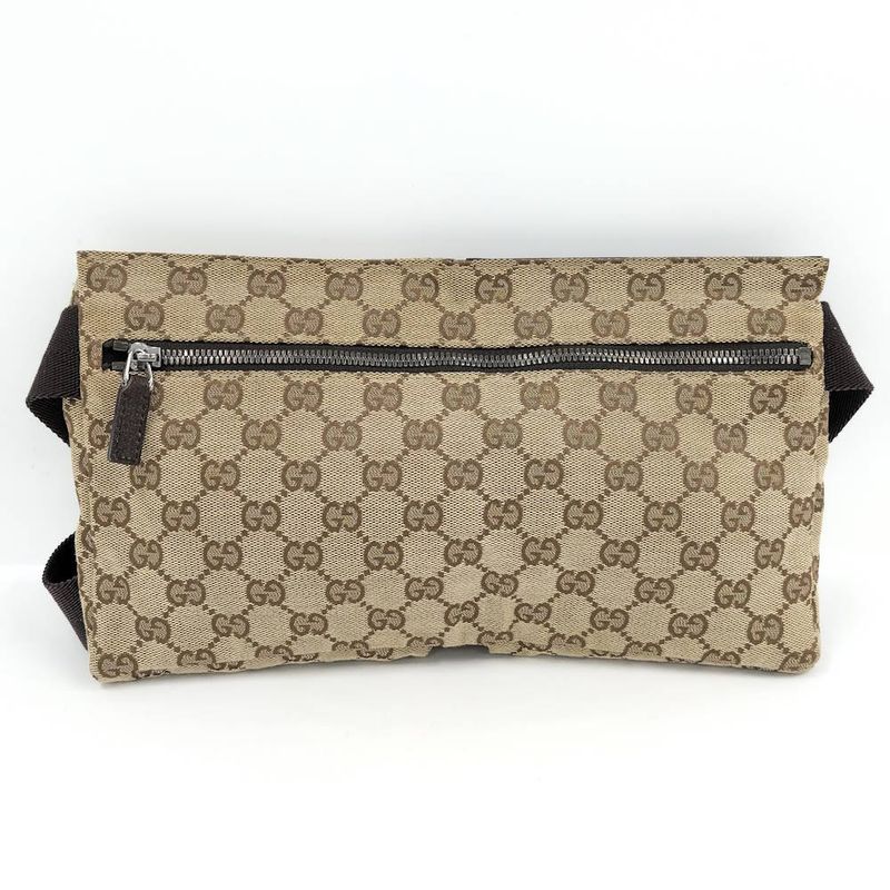 Gucci Belt Bag GG Canvas Leather Brown