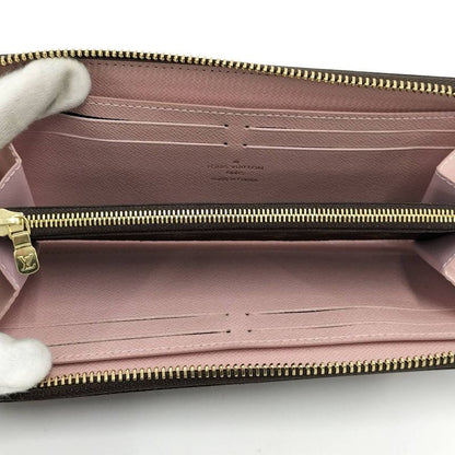 Louis Vuitton Portefeuille Clemence Zip Around Wallet Monogram Rose Velours