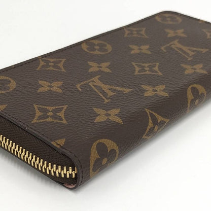 Louis Vuitton Portefeuille Clemence Zip Around Wallet Monogram Rose Velours