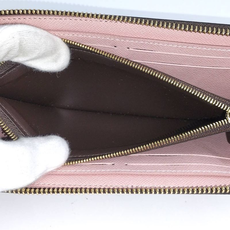 Louis Vuitton Portefeuille Clemence Zip Around Wallet Monogram Rose Velours