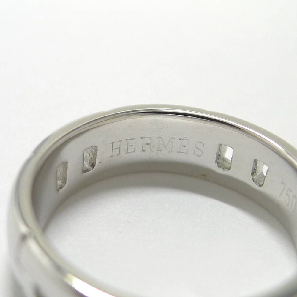 Hermes Cles Ring 18k White Gold 48