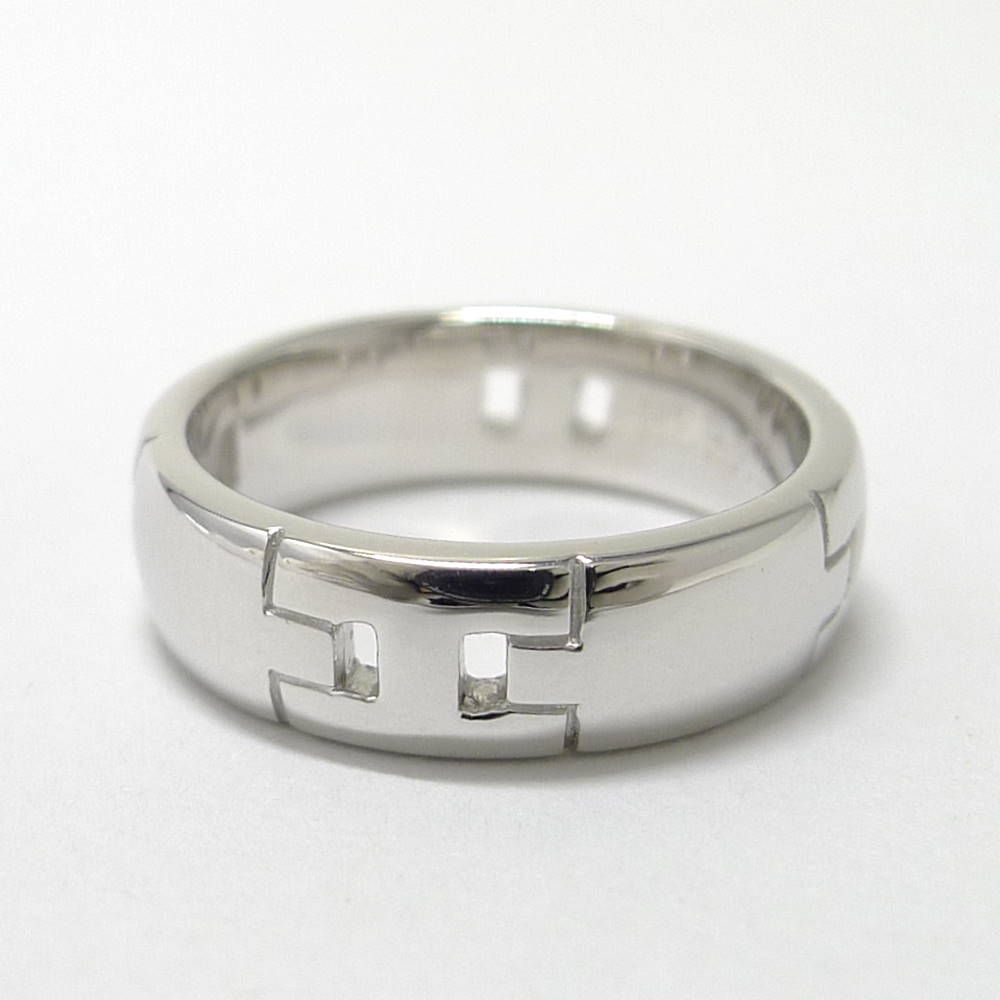 Hermes Cles Ring 18k White Gold 48