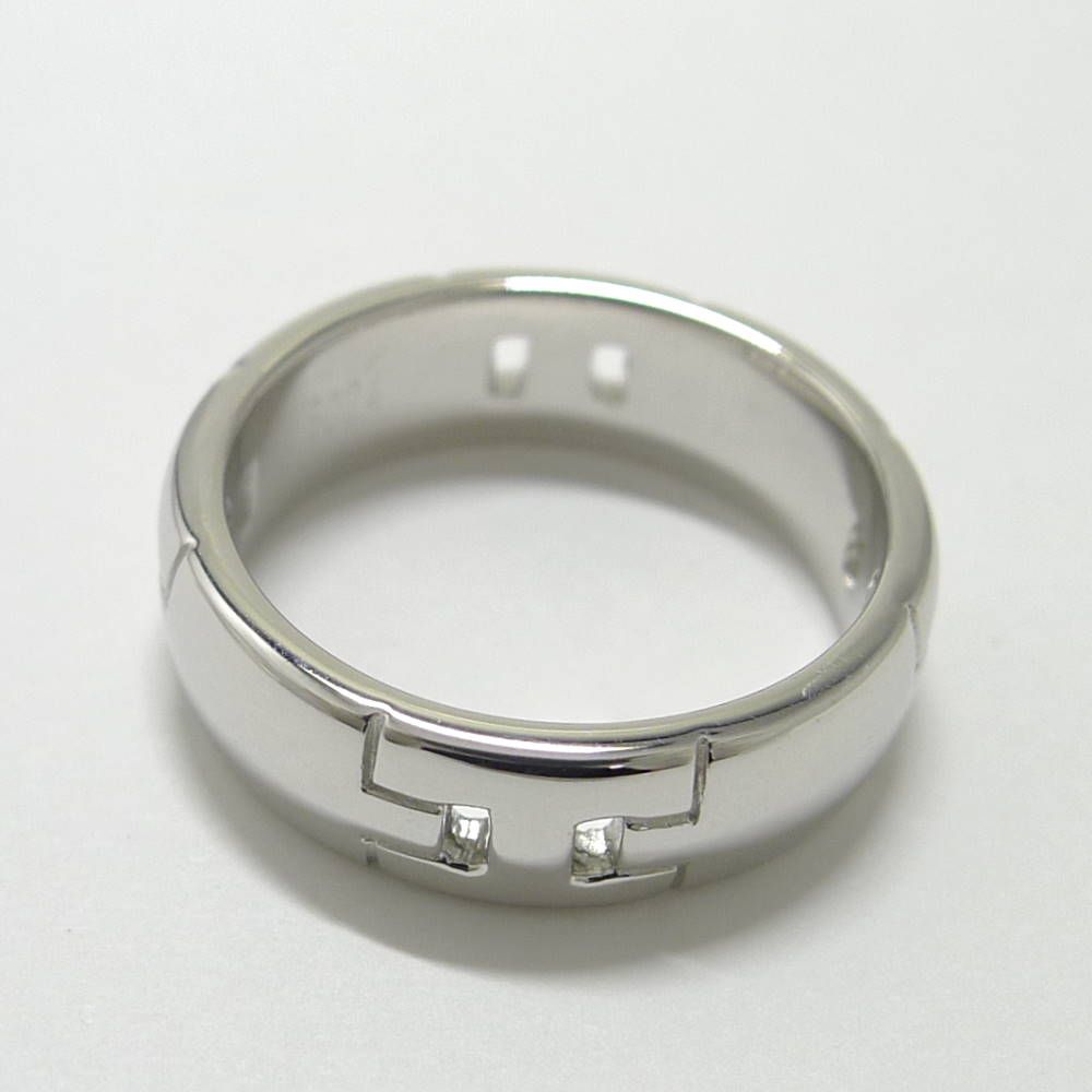 Hermes Cles Ring 18k White Gold 48